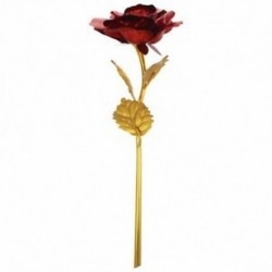 Rózsa Valentin napi ajándék Arany Rózsa virág kis medve piros I8Z7