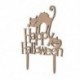 6db Happy Halloween fekete macskás akril tortadísz Halloween-re - O1W2