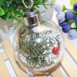 5X (átlátszó karácsonyi gömb LED-es fák díszével, műanyag csecsebecse Xmas Q4Z1