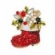 2X (1 / 5db többszínű karácsonyi bross tűs szett Hóember Jingle Bells Star T3D9
