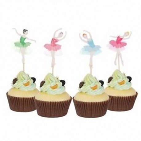 5 x 24db Balerina alakú tortadísz muffin - tortadísz szülinapra - esküvőre - évfordulóra - különleges alkalmakra
