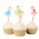 5 x 24db Balerina alakú tortadísz muffin - tortadísz szülinapra - esküvőre - évfordulóra - különleges alkalmakra
