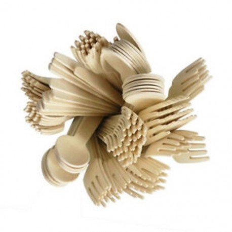 1X (fa eldobható evőeszközök, környezetbarát, biológiailag lebontható evőeszközök az L8R7 borda számára)