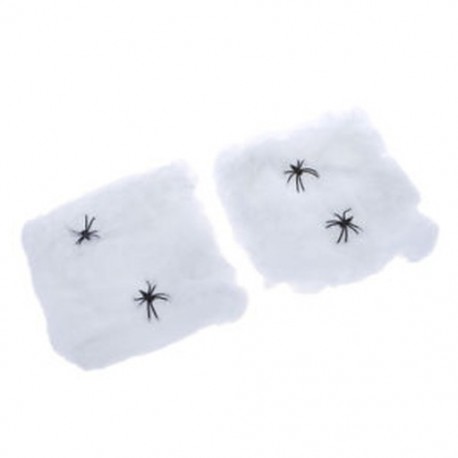 10x (2x20g fehér, nyújtható pókháló pókháló dekorációs kellékek és 4 Spid W1A8