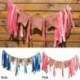 6X (természetes zsákvászon szalag ONE első születésnapi szalaghirdetés kislány fiú bunting Fl B8Q8