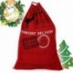 4X Mikulás zsák nagy karácsonyi díszek Vintage Hessian Xmas Juta Bag Chr L3W9