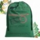 4X Mikulás zsák nagy karácsonyi díszek Vintage Hessian Xmas Juta Bag Chr L3W9