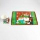 6X (12db / szett Karácsonyi Asztali Placemats Coaster Xmas Party kellékek (Red L2F2