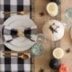 3X (pamut Buffalo Check Plaid Square terítő családi vacsorákhoz vagy Gathe D4X6