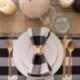 3X (pamut Buffalo Check Plaid Square terítő családi vacsorákhoz vagy Gathe D4X6