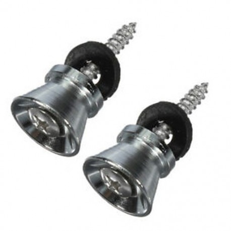 Ezüst - 2 x elektromos akusztikus gitár basszusszíj gombos csavarzáró csapszegek Csapok TG