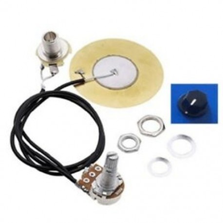 27 mm-es gitár-pickup piezo-jeladó vezetékes erősítő 6,35 mm-es kimenettel J D6W6