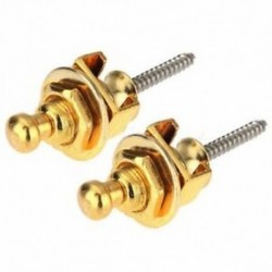 2x arany csúszásgátló övgombok szíjzár szalagzár gitár basszusgitárhoz Új W2D2