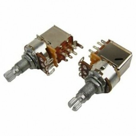 2X (A500k tolóerővel osztott, göndörített 18 mm hosszú tengelyes hangkúpos gitárkapcsoló X9Z7
