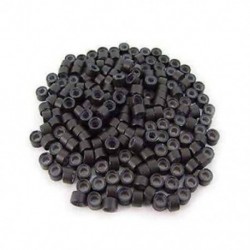 200 PCS 5 mm-es, sötétbarna színű, szilikonbéléssel ellátott mikrogyűrűk, amelyek összekapcsolják az IB L8L4