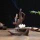 Kézzel készített visszafolyó füstölő égő Lotus Holder kúpos botok F3F4