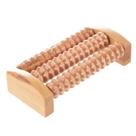 Fa lábhenger faápolási masszázs Reflexológia Relax Relief Massager Spa O7U5