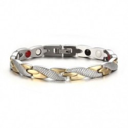 2X (Mágneses egészségügyi karkötő nőknek Terápiás mágnesek karkötői, Brace D7D7