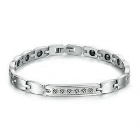 2X (Női mágneses karkötő, titánteljesítményű, integrált acél skaláris energia W4A5)