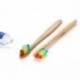 1X (Vaclav 2Pc bambusz fogkefe Rainbow Bambusz fogkefe rostos fogkefeU9T2)