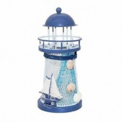 1X (Deco Mediterrán stílusú világítótorony vas gyertya LED világító ház Decorati P8U1