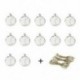 5X (12 db 80 mm-es függő tealight tartó üveggömbök terarium esküvői gyertya Q7B7