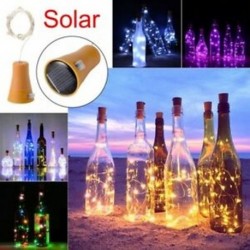 kék - 1PCS Solar 2M LED parafalakú 20 LED-es éjszakai tündérlámpa Kork Solarbet K2D6