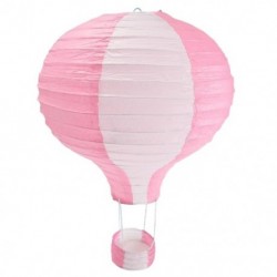 Rózsaszín csíkok - 12 hüvelykes hőlégballon papír lámpa lámpaernyő mennyezeti fény esküvői party I4J8