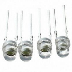 2X (50 db 3 mm-es fehér fényű diszkrét LED-es izzó világító dióda F6S6)