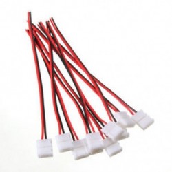 10 db PCB 2 PIN-es LED szalagcsatlakozó kábellel a 3528/5050 egyszínű K7I4-hez
