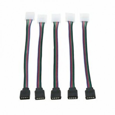 5x RGB LED szalagvilágítás az 5050 hosszabbító csatlakozóhoz (4 érintkezőhöz) 13 cm Nem So N2N4