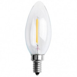 Tompítható E12 2W COB Edison gyertya lángszálas LED-es izzólámpa 10 * 3.5 U3C8