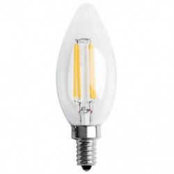Tompítható E12 4W COB Edison gyertya lángszálas LED-es izzólámpa 10 * 3.5 B6H6