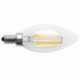 Tompítható E12 4W COB Edison gyertya lángszálas LED-es izzólámpa 10 * 3.5 B6H6