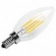 Tompítható E12 4W COB Edison gyertya lángszálas LED-es izzólámpa 10 * 3.5 B6H6