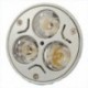 2X (3 * 1W MR16 GU5.3 3W 12V LED-es izzó - meleg fehér O8Q9)