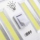 1db COB fali lámpa kapcsoló LED akkumulátorral működő garázsszekrény szekrény lámpa Em Y2I5