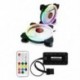 1X (COOLMOON Távoli RGB LED-es vezérlő D2G3)