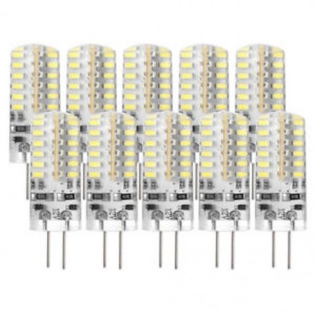 1X (10 darab G4 3W LED-es izzó izzó 3014 SMD DC 12V 6000-7000K hűvös Pünkösd A0M7