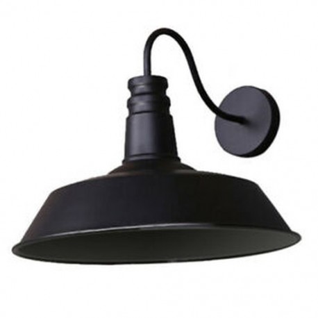 4X (régi modell ipari fali lámpa fekete fém lámpaernyő Régi gyári stílusú EZ9E4