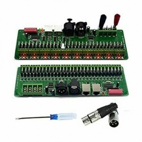 3X (DMX LED dekódervezérlő az RGB LED csíkvilágításhoz DMX512 DIMER illesztőprogramhoz E5O9