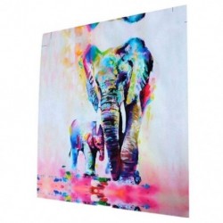 2X (Modern vászon fali dekoráció művészeti festmény, elefántok festménye - 20 C4P6