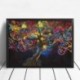 J6T3 5 típusú kozmosz Pszichedelikus szemfa izom selyem ruha művészet poszter otthoni fal