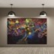 J6T3 5 típusú kozmosz Pszichedelikus szemfa izom selyem ruha művészet poszter otthoni fal