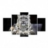1X (Vászonon 5 darab elválasztó festmény, dekoratív fali ábra otthoni irodához - P0W2