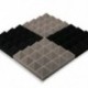 Fekete - 25X25X5Cm hangszigetelő szivacs, akusztikus hab panel Stop Absorption Studio Ktv C5K4
