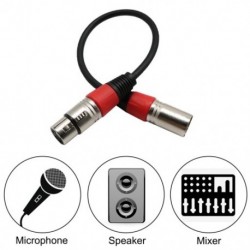 XLR 3 tűs aljzat-női mikrofon audio mikrofon árnyékolt kábelkábel piros D9V4