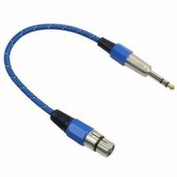 3Pin XLR aljzat 6,35 mm-es dugaszhoz, sztereo mikrofon kábel-adapter, Co B3Y9