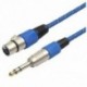 3Pin XLR aljzat 6,35 mm-es dugaszhoz, sztereo mikrofon kábel-adapter, Co B3Y9