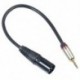 0,3M Xlr 3Pin hím - 3,5 mm-es trs hím sztereo csatlakozó árnyékolt mikrofon Mic Co U6U7